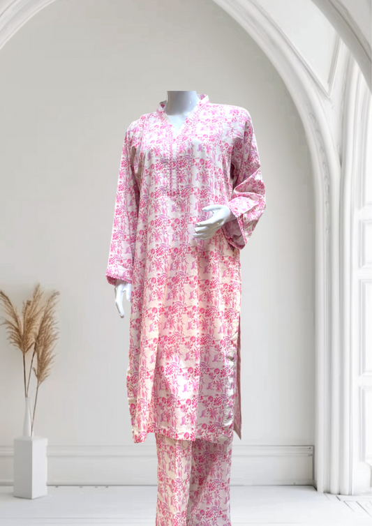 Stitched - 2 Piece Printed Lawn (Shirt + Trouser)