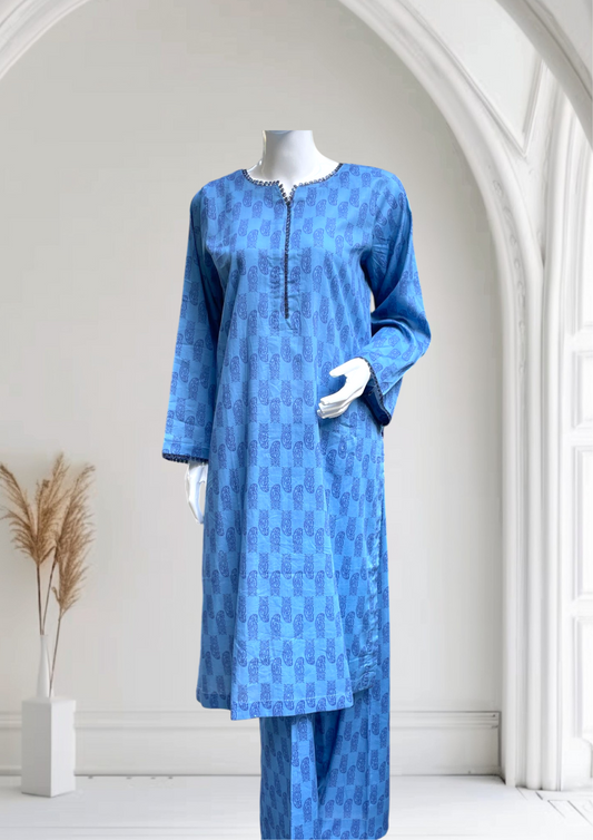 Stitched - 2 Piece Printed Lawn (Shirt + Trouser)