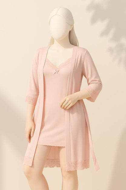 Women's Imported Nighty and Gown Set – Comfortable Sleepwear Set