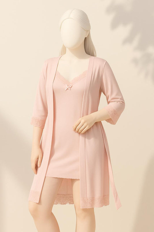 Women's Imported Nighty and Gown Set – Comfortable Sleepwear Set
