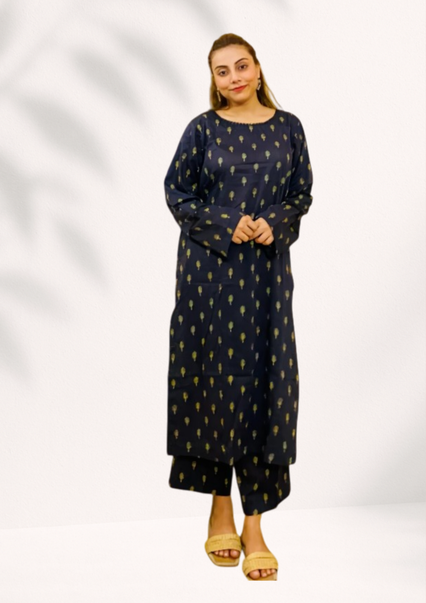 Women's Lawn 2 Piece Co-ord Suit with Lace Detailing