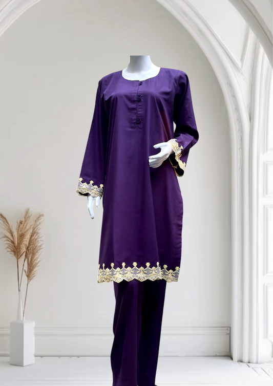 Stitched - 2 Piece Cambric Suit (Shirt + Trouser)
