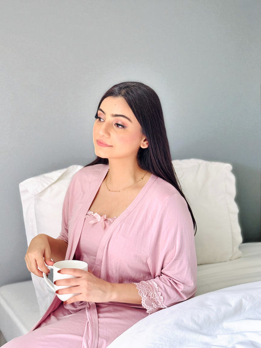Lucia Luxe – Elegant Imported Gown Nightdress